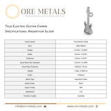940 Argentium Silver - Tele Electric Guitar Charm
