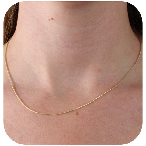 9ct Yellow Gold - Snake - Necklace Chain