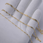 9kt gult guld - Singapore Twist - Halsbandskedja