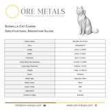 940 Argentium Silver - Burmilla Cat Charm
