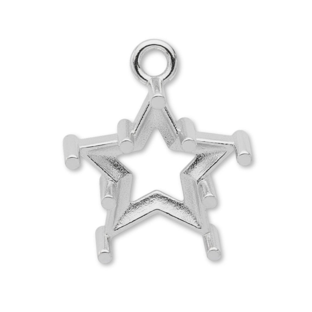 9ct White Gold - Star Prong Setting