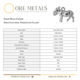940 Argentium Silver - Farm Mule Charm