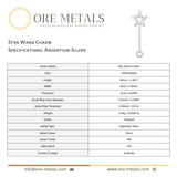 940 Argentium Silver - Star Wand Charm