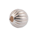 925 Sterling Silver - Round Corrugated Beads