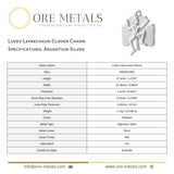 940 Argentium Silver - Lucky Leprechaun Clover Charm