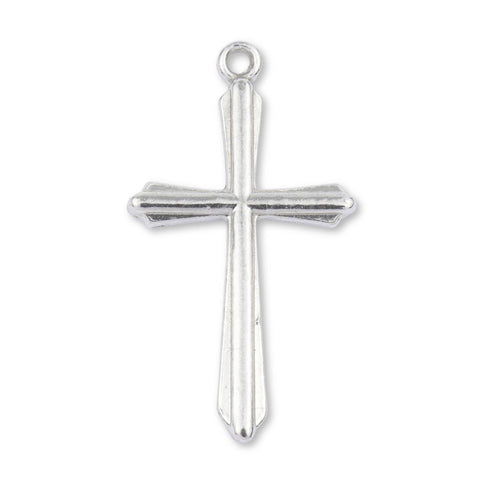 940 Argentium Silver - Temple Crucifix Charm