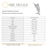 940 Argentium Silver - Jumping Swordfish Charm
