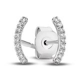 18ct White Gold - 0.07ct VS/F+ - Curved Diamond Studs