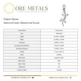 940 Argentium Silver - Forest Gecko Charm