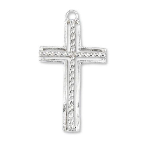 999 Pure Silver - Rope Crucifix Charm