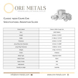 940 Argentium Silver - Classic 1920s Coupe Car Charm