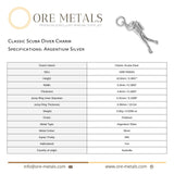 940 Argentium Silver - Classic Scuba Diver Charm