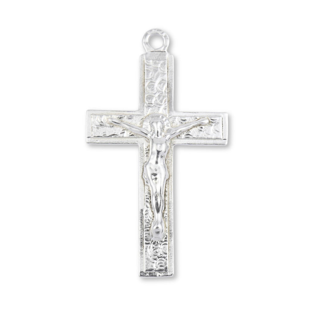 940 Argentium Silver - Jesus on Scroll Crucifix Charm