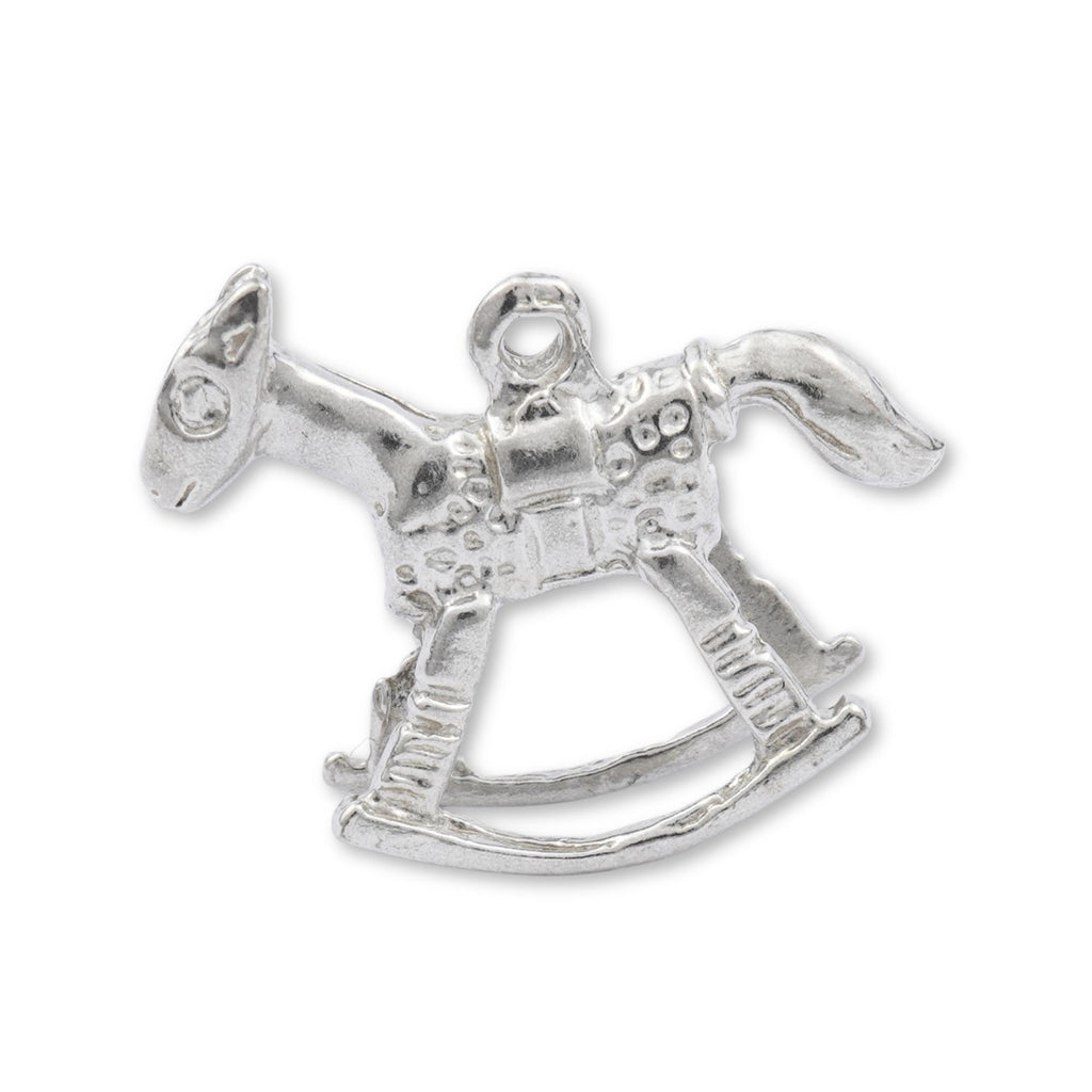940 Argentium Silver - Abstract Rocking Horse Charm