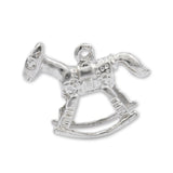 940 Argentium Silver - Abstract Rocking Horse Charm