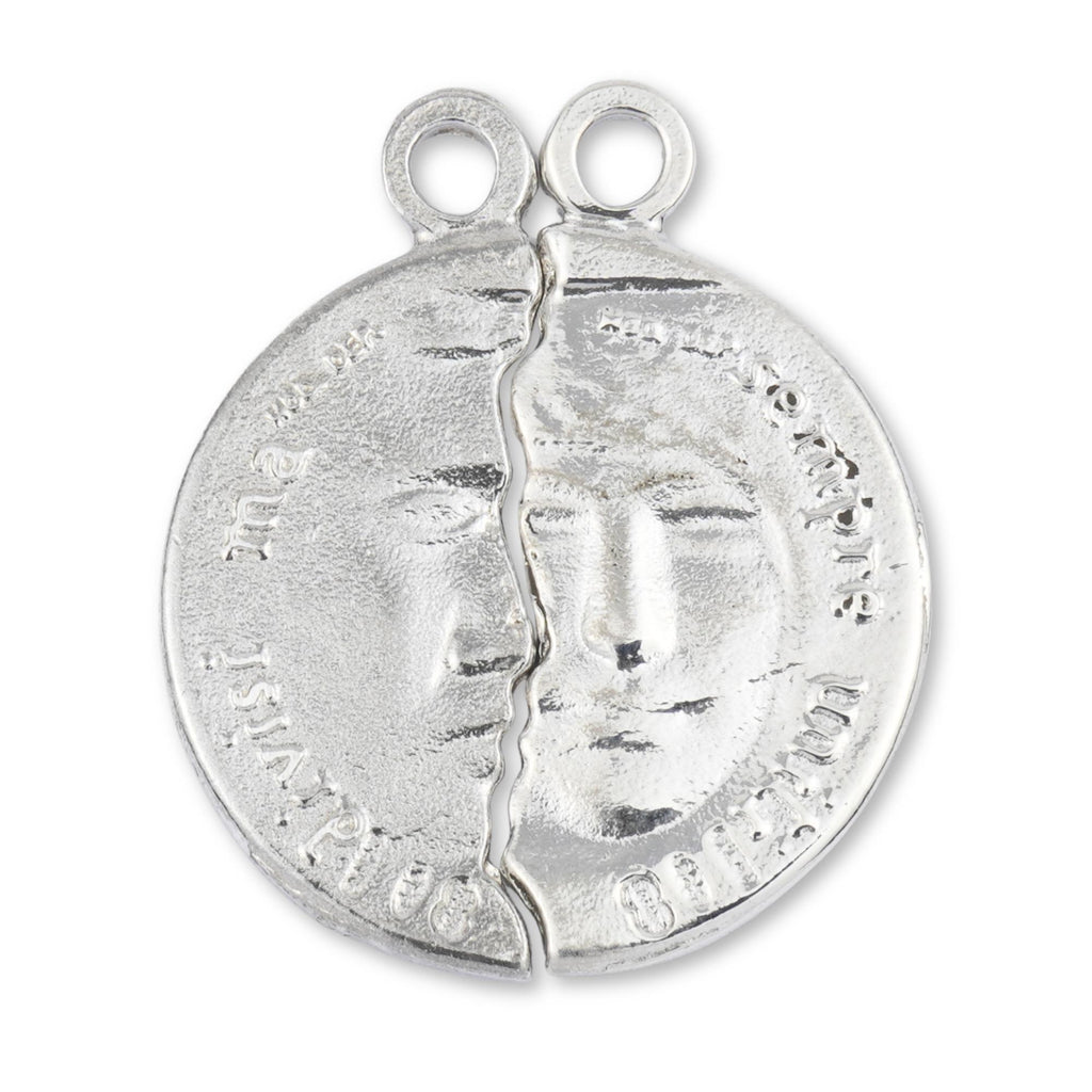 940 Argentium Silver - His & Hers Latin Amulet Charm