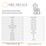 940 Argentium Silver - Classic Rocking Chair Charm