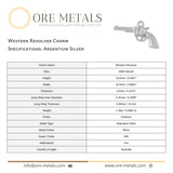 940 Argentium Silver - Western Revolver Charm