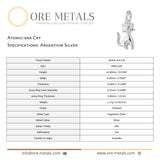 940 Argentium Silver - Atomic era Cat Charm