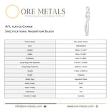 940 Argentium Silver - AFL player Charm