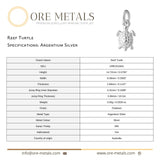 940 Argentium Silver - Reef Turtle Charm