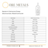 940 Argentium Silver - Nefertiti Cartouche Charm