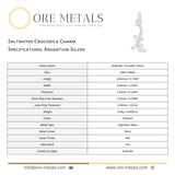 940 Argentium Silver - Saltwater Crocodile Charm