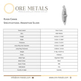 940 Argentium Silver - River Canoe Charm