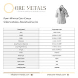 940 Argentium Silver - Puffy Winter Coat Charm