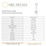 940 Argentium Silver - Garden Shovel Charm
