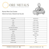 940 Argentium - Silver Retro Mini Car Charm