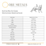 940 Argentium Silver - Egyptian Mau Cat Charm