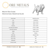 940 Argentium Silver - Mastiff Dog Charm