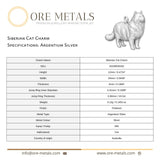 940 Argentium Silver - Siberian Cat Charm