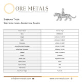 940 Argentium Silver - Siberian Tiger Charm