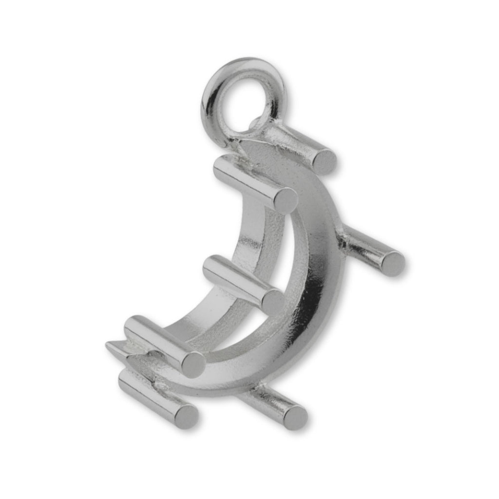 950 Platinum - Crescent Prong Setting