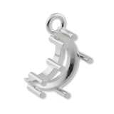 18ct White Gold - Crescent Prong Setting