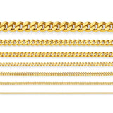 18ct Yellow Gold - Miami Cuban Link - Chain Extender