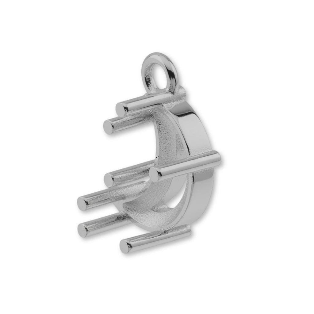 950 Platinum - Crescent Prong Setting