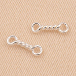 925 Sterling Silver - Twist Connector Charm