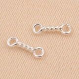 925 Sterling Silver - Twist Connector Charm