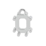 925 Sterling Silver - Emerald Prong Setting