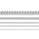 9ct White Gold - Miami Cuban Link - Bracelet Chain