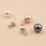 Half Drilled - Round Black Pearls