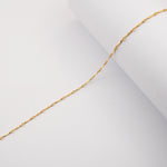 14ct Gold Filled - Figaro Bar - Chain Roll