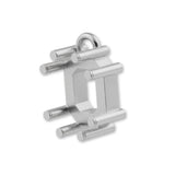 950 Platinum - Emerald Prong Setting