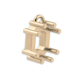 9ct Yellow Gold - Emerald Prong Setting