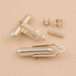 925 Sterling Silver - Heavy Bullet Cufflink Backs