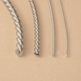 14ct White Gold - Twisted Wire