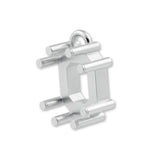 925 Sterling Silver - Emerald Prong Setting